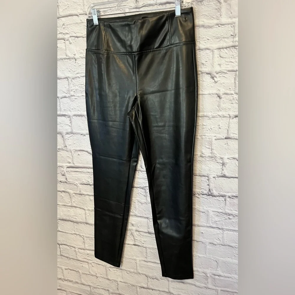 NWT Laundry by Shelli Segal Black Faux Leather Leggings - Picture 3 of 6